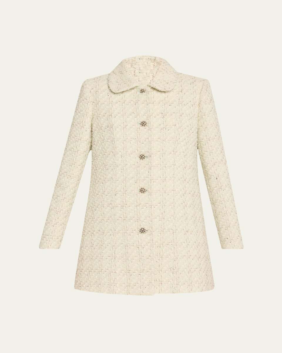 Purcell A-Line Tweed Peacoat